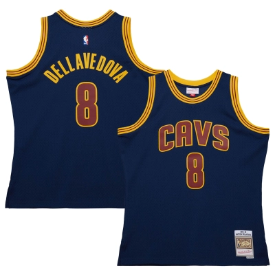 Men's Cleveland Cavaliers Matthew Dellavedova Navy 2015/16 Hardwood Classics Swingman Jersey 01