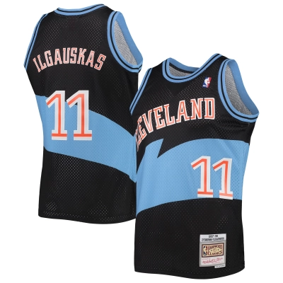 Men's Cleveland Cavaliers Zydrunas Ilgauskas Black Hardwood Classics Swingman Jersey 01
