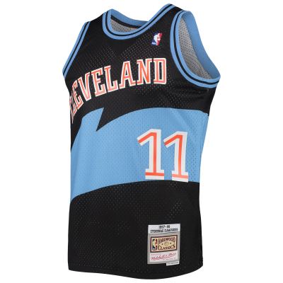 Men's Cleveland Cavaliers Zydrunas Ilgauskas Black Hardwood Classics Swingman Jersey 02