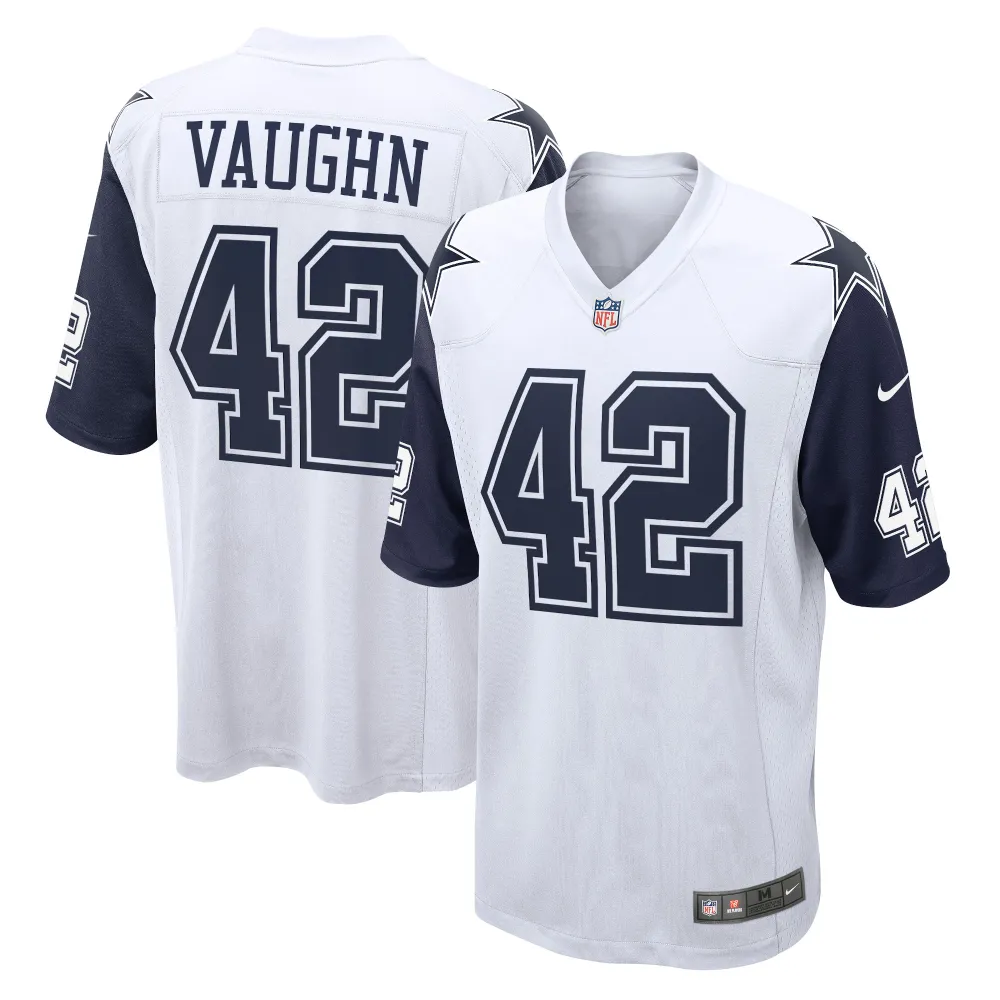 Men's Dallas Cowboys Deuce Vaughn White Alternate Game Jersey