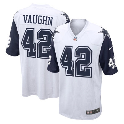 Men's Dallas Cowboys Deuce Vaughn White Alternate Game Jersey 01