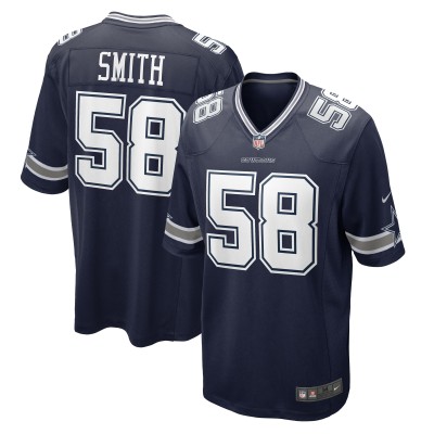Men's Dallas Cowboys Mazi Smith Navy 2023 NFL Draft First Round Pick Game Jersey 01