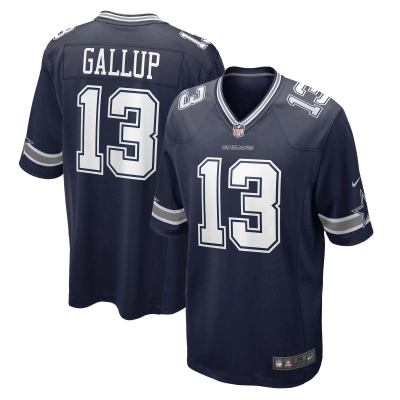 Men's Dallas Cowboys Michael Gallup Navy Game Jersey 01