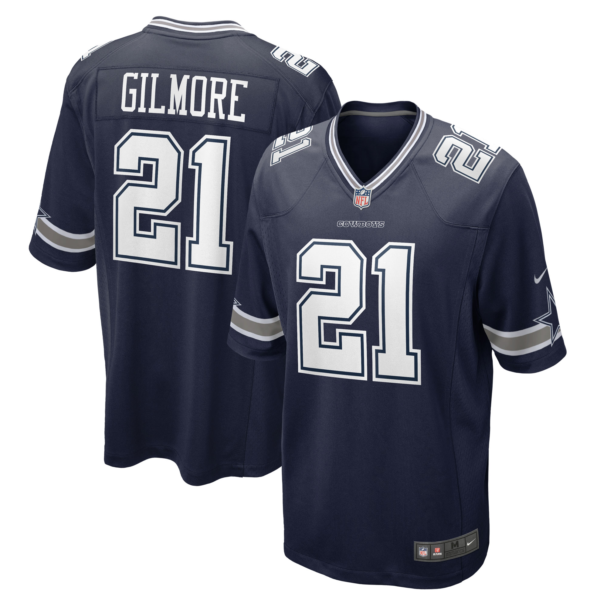 Men's Dallas Cowboys Stephon Gilmore Navy Game Jersey