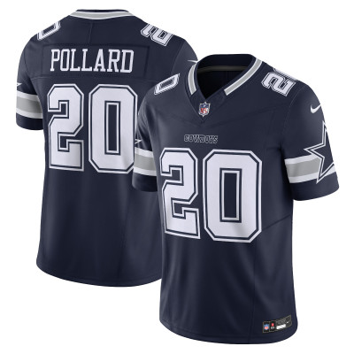 Men's Dallas Cowboys Tony Pollard Navy Vapor F.U.S.E. Limited Jersey 01