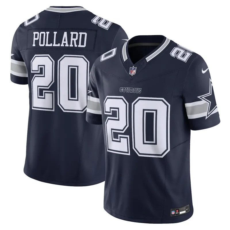 Men's Dallas Cowboys Tony Pollard Navy Vapor F.U.S.E. Limited Jersey