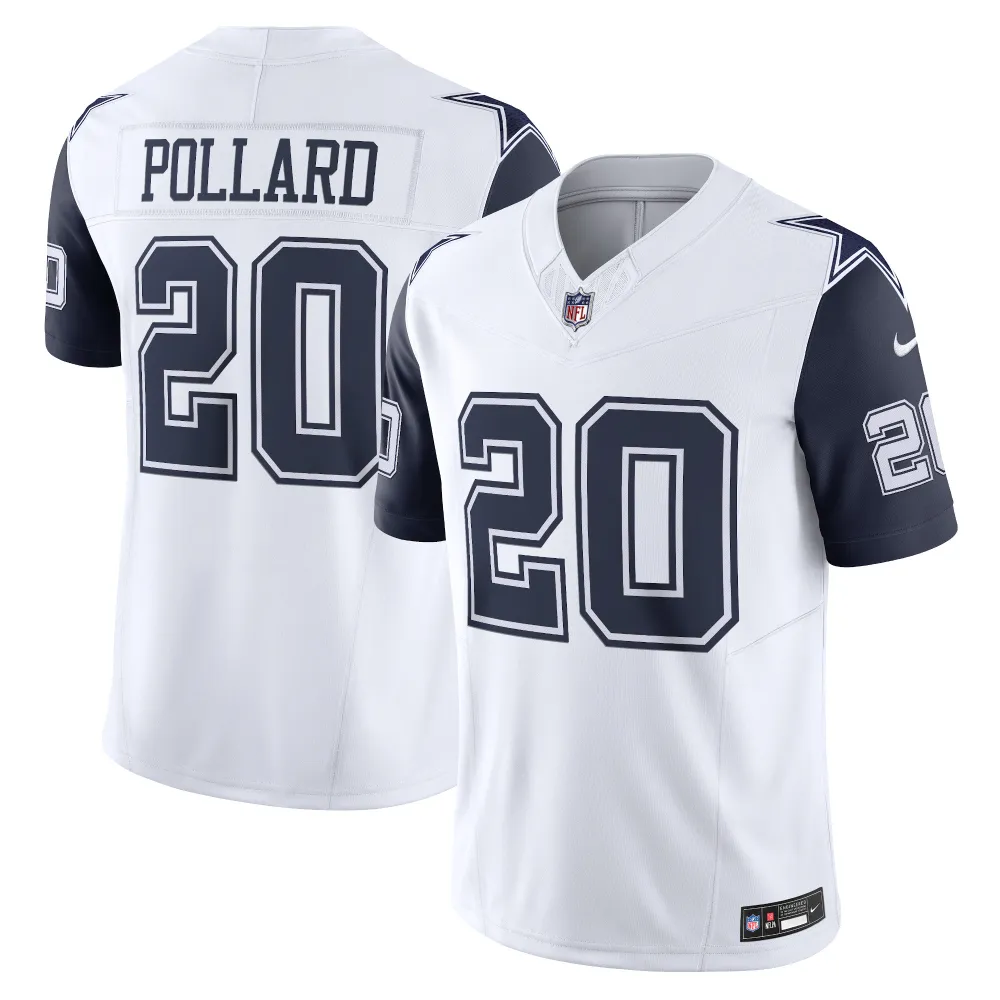 Men's Dallas Cowboys Tony Pollard White Vapor F.U.S.E. Limited Jersey