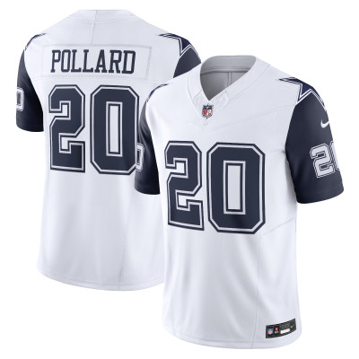 Men's Dallas Cowboys Tony Pollard White Vapor F.U.S.E. Limited Jersey 01