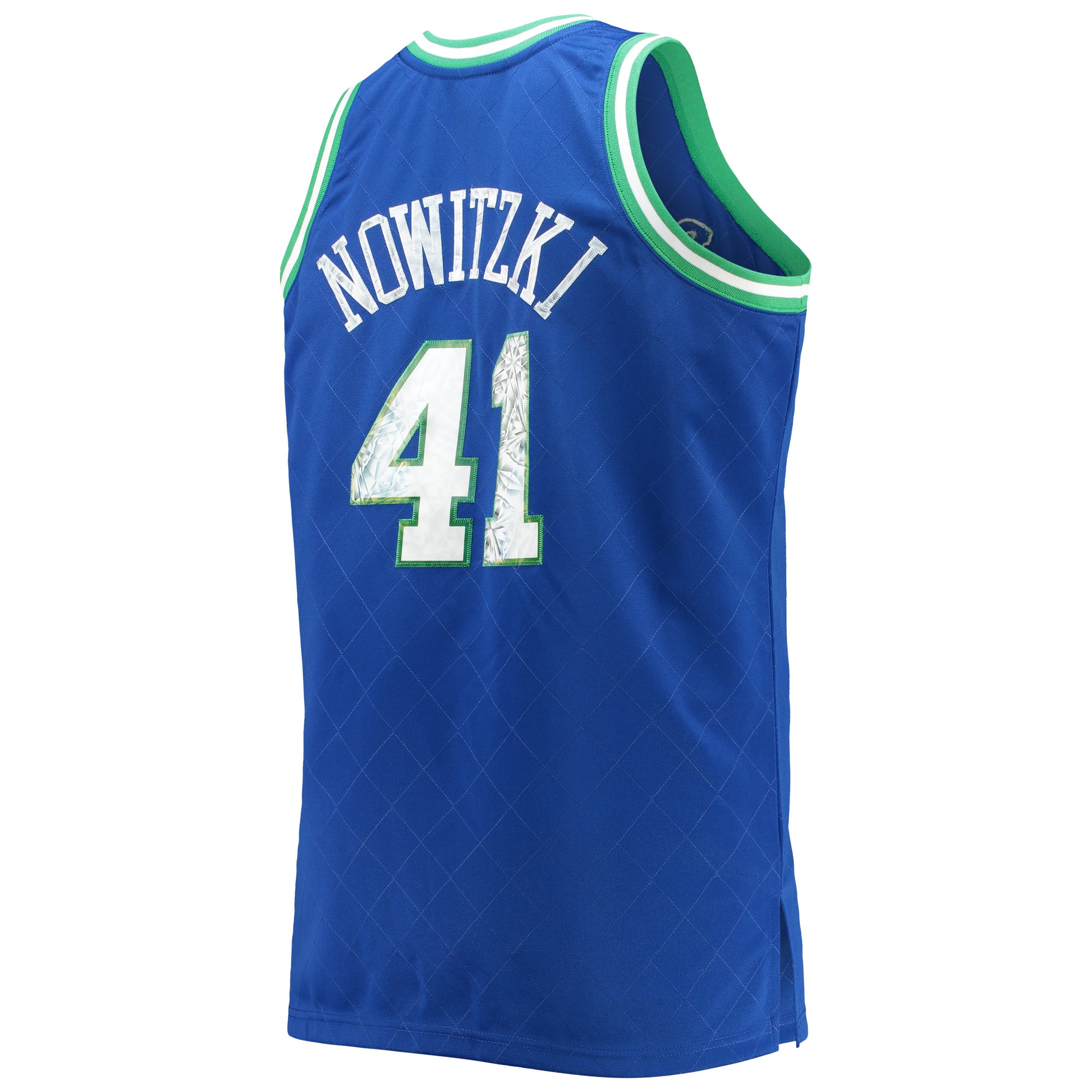 Men's Dallas Mavericks Dirk Nowitzki Blue Big & Tall 1998/99 NBA 75th Anniversary Diamond Swingman Jersey
