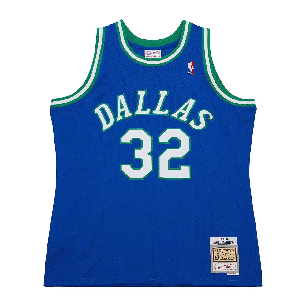 Men's Dallas Mavericks Jamal Mashburn Blue 2001/02 Hardwood Classics Swingman Jersey