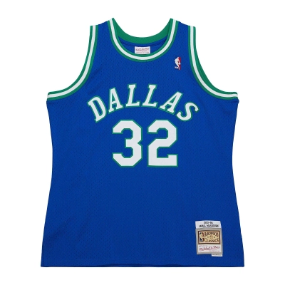 Men's Dallas Mavericks Jamal Mashburn Blue 2001/02 Hardwood Classics Swingman Jersey 02