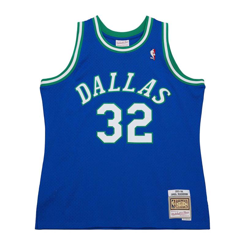 Men's Dallas Mavericks Jamal Mashburn Blue 2001/02 Hardwood Classics Swingman Jersey