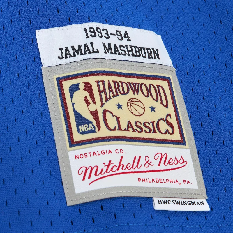 Men's Dallas Mavericks Jamal Mashburn Blue 2001/02 Hardwood Classics Swingman Jersey