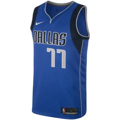 Men's Dallas Mavericks Luka Doncic Royal Swingman Jersey 02