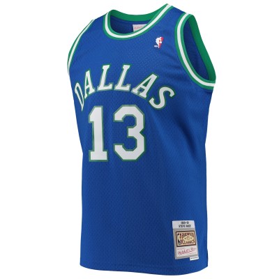Men's Dallas Mavericks Steve Nash Blue 1998/99 Hardwood Classics Swingman Jersey 02