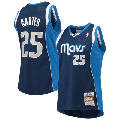 Men's Dallas Mavericks Vince Carter Navy 2011/12 Hardwood Classics Swingman Jersey 01