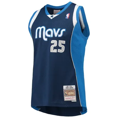 Men's Dallas Mavericks Vince Carter Navy 2011/12 Hardwood Classics Swingman Jersey 02