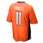 Men's Denver Broncos Ben DiNucci Orange Team Game Jersey