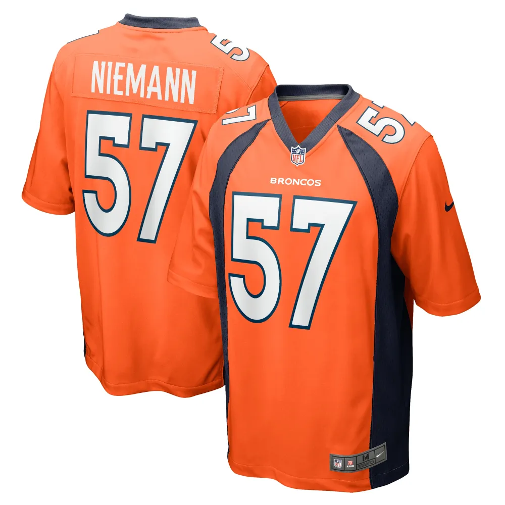 Men's Denver Broncos Ben Niemann Orange Team Game Jersey