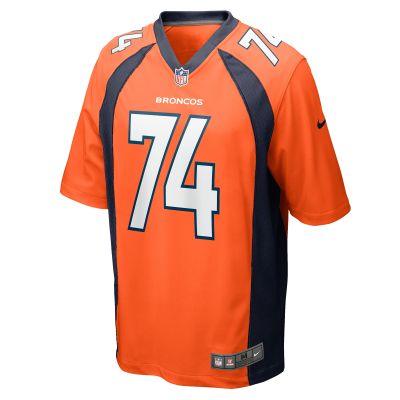 Men's Denver Broncos Ben Powers Orange Game Player Jersey 02