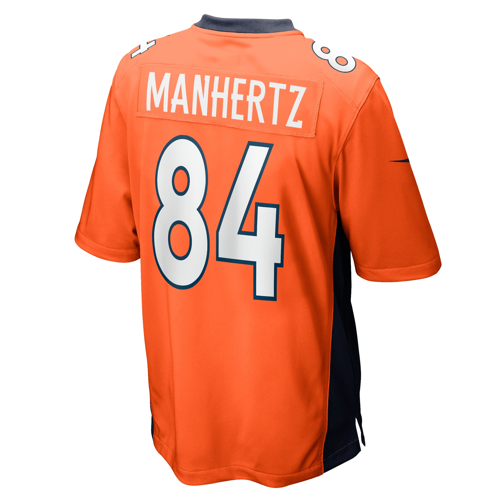 Men's Denver Broncos Chris Manhertz Orange Game Player Jersey