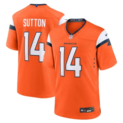 Men's Denver Broncos Courtland Sutton Orange Mile High Collection Game Jersey 01