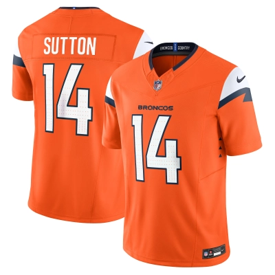 Men's Denver Broncos Courtland Sutton Orange Mile High Collection Vapor F.U.S.E. Limited Jersey 01