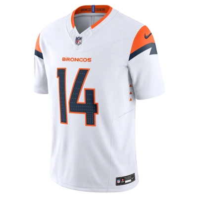Men's Denver Broncos Courtland Sutton White Mile High Collection Vapor F.U.S.E. Limited Jersey 02