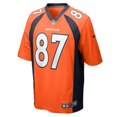 Men's Denver Broncos David Sills Orange Team Game Jersey 02
