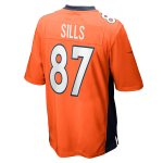 Men's Denver Broncos David Sills Orange Team Game Jersey