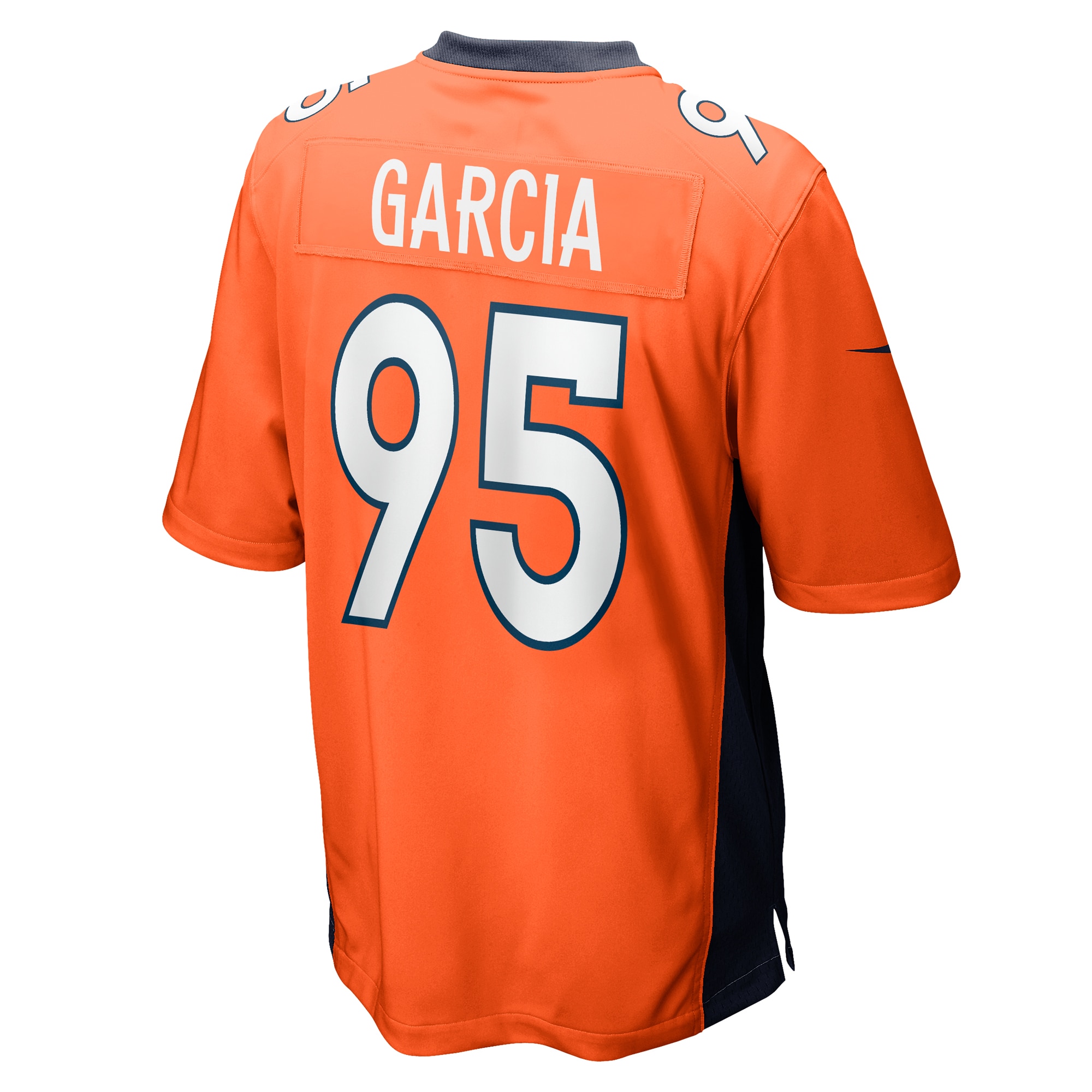 Men's Denver Broncos Elijah Garcia Orange Team Game Jersey
