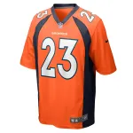 Men's Denver Broncos Fabian Moreau Orange Team Game Jersey