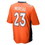 Men's Denver Broncos Fabian Moreau Orange Team Game Jersey