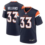 Men's Denver Broncos Javonte Williams Navy Mile High Collection Alternate Game Jersey