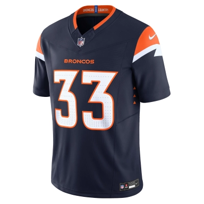 Men's Denver Broncos Javonte Williams Navy Mile High Collection Vapor F.U.S.E. Limited Jersey 02