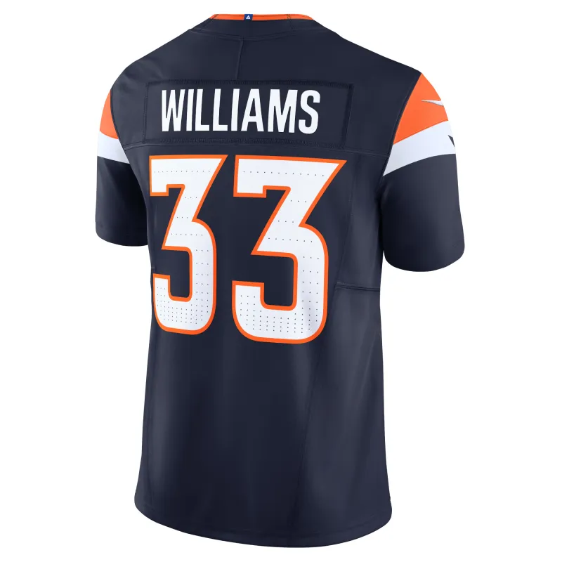 Men's Denver Broncos Javonte Williams Navy Mile High Collection Vapor F.U.S.E. Limited Jersey