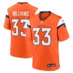 Men's Denver Broncos Javonte Williams Orange Mile High Collection Game Jersey