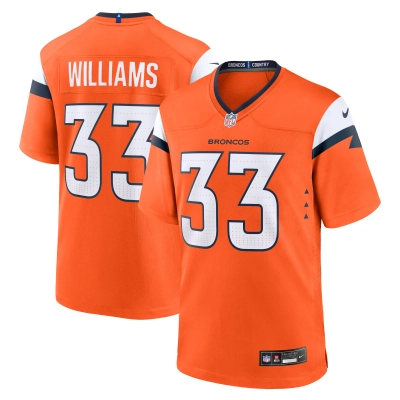 Men's Denver Broncos Javonte Williams Orange Mile High Collection Game Jersey 01