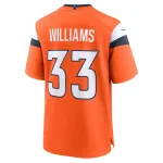 Men's Denver Broncos Javonte Williams Orange Mile High Collection Game Jersey