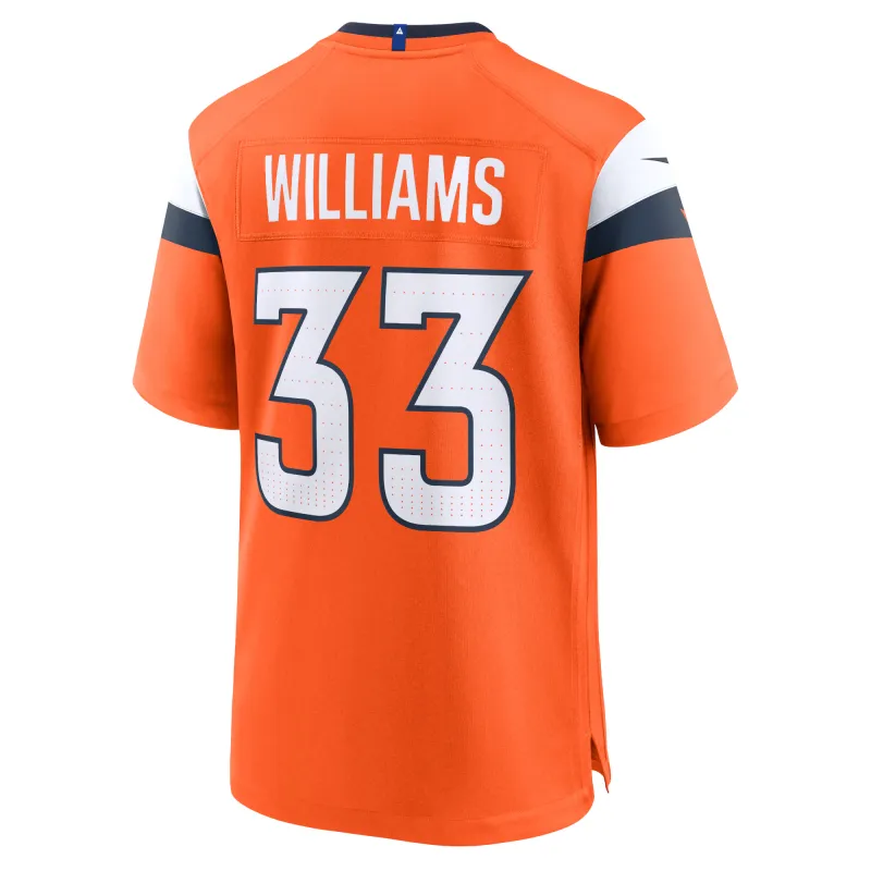 Men's Denver Broncos Javonte Williams Orange Mile High Collection Game Jersey
