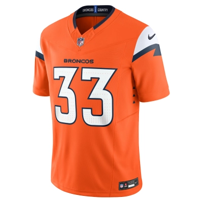 Men's Denver Broncos Javonte Williams Orange Mile High Collection Vapor F.U.S.E. Limited Jersey 02