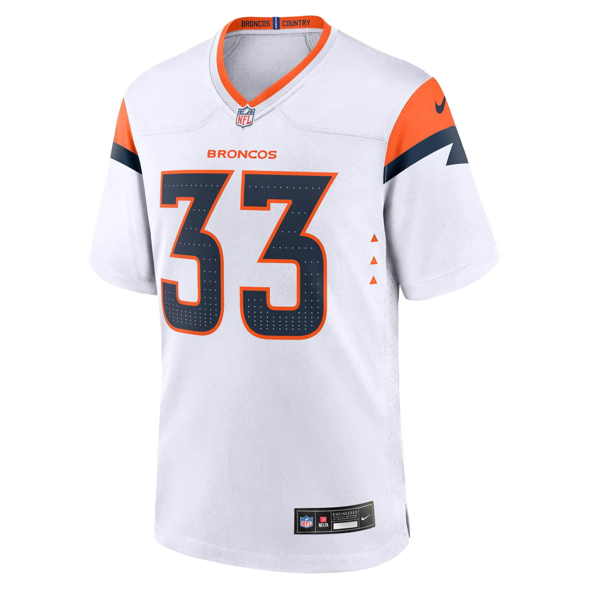 Men's Denver Broncos Javonte Williams White Mile High Collection Game Jersey