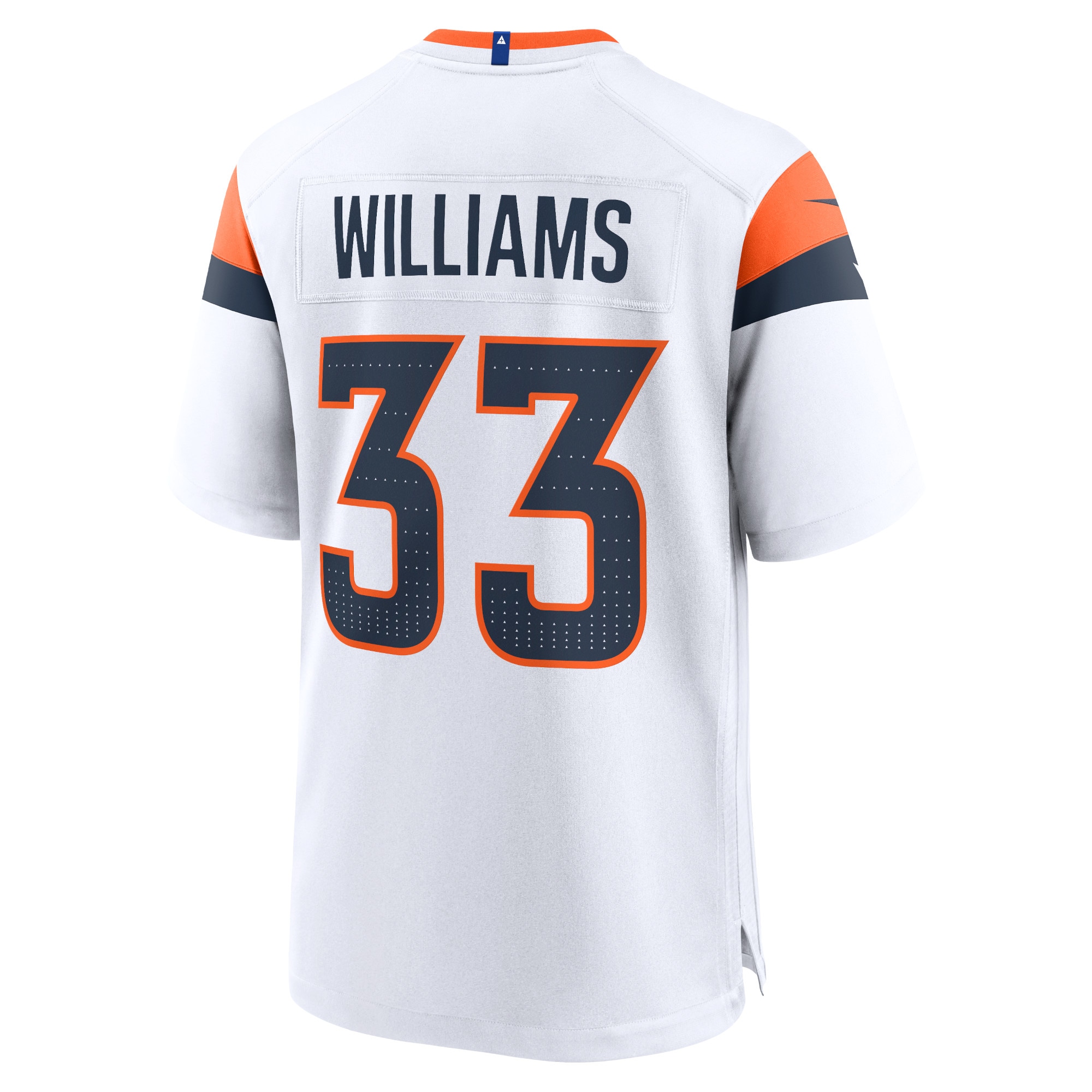 Men's Denver Broncos Javonte Williams White Mile High Collection Game Jersey