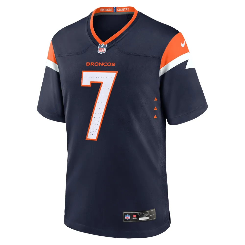Men's Denver Broncos John Elway Navy Mile High Collection Alternate Retired Player Game Jersey