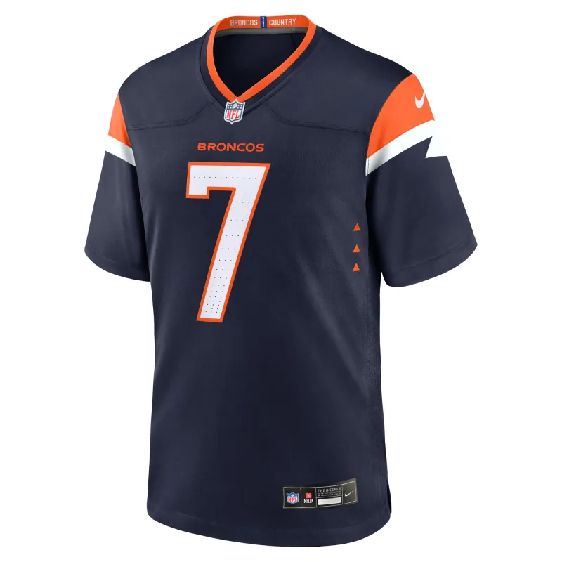 Men's Denver Broncos John Elway Navy Mile High Collection Alternate Retired Player Game Jersey