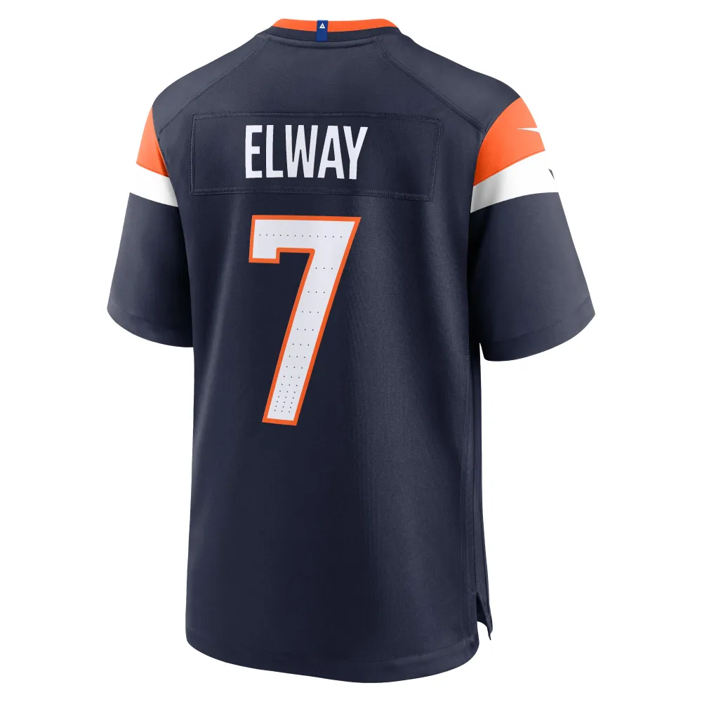 Men's Denver Broncos John Elway Navy Mile High Collection Alternate Retired Player Game Jersey