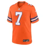 Men's Denver Broncos John Elway Orange Mile High Collection 1977 Throwback Retired Player Game Jersey