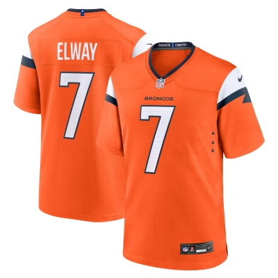 Men's Denver Broncos John Elway Orange Mile High Collection Retired Player Game Jersey 01