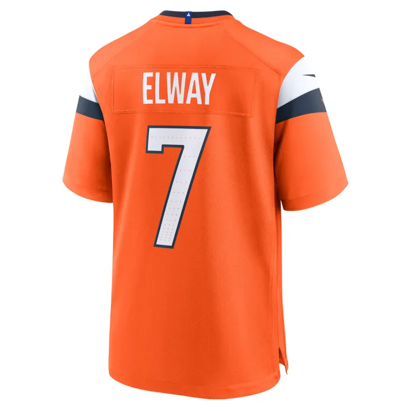 Men's Denver Broncos John Elway Orange Mile High Collection Retired Player Game Jersey