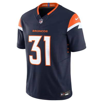 Men's Denver Broncos Justin Simmons Navy Vapor F.U.S.E. Limited Jersey 02